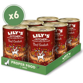 LILY'S KITCHEN Beef Goulash, cu Vita, Set Conserve Hrana Umeda Fara Cereale Pentru Caini 6x400g