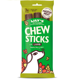 LILY'S KITCHEN Chew Sticks, cu Miel, Recompensa de Ros Pentru Caini 3buc | 120g