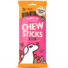 LILY'S KITCHEN Chew Sticks, cu Vita, Recompensa de Ros Pentru Caini 3buc | 120g