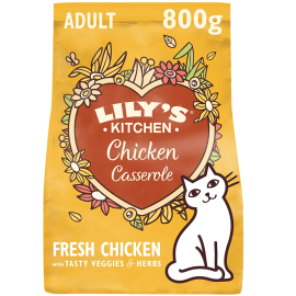 LILY'S KITCHEN Chicken Casserole, cu Pui, Hrana Uscata Fara Cereale Pentru Pisici Adulte 800g