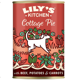 LILY'S KITCHEN Cottage Pie, cu Vita, Conserva Hrana Umeda Fara Cereale Pentru Caini 400g