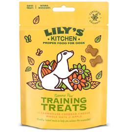 LILY'S KITCHEN Dog Training Treats, cu Branza Ceddar si Mere, Recompense BIO Pentru Caini 80g