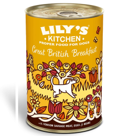 LILY'S KITCHEN Great British Breakfast, cu Vanat si Sunca, Conserva Hrana Umeda Fara Cereale Pentru Caini 400g
