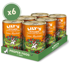 LILY'S KITCHEN Lean Machine, cu Curcan si Kale, Set Conserve Hrana Umeda Fara Cereale Pentru Caini Supraponderali 6x400g