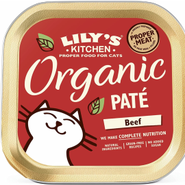 LILY'S KITCHEN Organic Beef Pate, cu Vita, Conserva Hrana Umeda BIO Pentru Pisici 85g