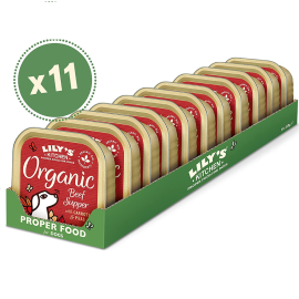 LILY'S KITCHEN Organic Beef Super, cu Vita, Set Conserve Hrana Umeda  BIO Pentru Caini 11x150g