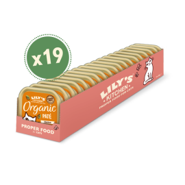 LILY'S KITCHEN Organic Chicken Pate, cu Pui, Set Conserve Hrana Umeda BIO Pentru Pisici 19x85g