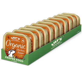 LILY'S KITCHEN Organic Chicken Super, cu Pui, Set Conserve Hrana Umeda  BIO Pentru Caini 11x150g