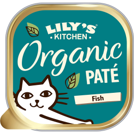 LILY'S KITCHEN Organic Fish Pate, cu Peste, Conserva Hrana Umeda BIO Pentru Pisici 85g