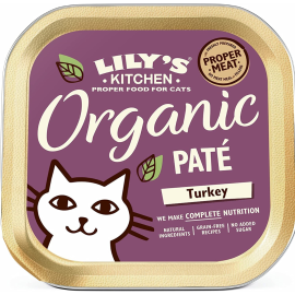 LILY'S KITCHEN Organic Turkey Pate, cu Curcan, Conserva Hrana Umeda BIO Pentru Pisici 85g