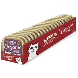 LILY'S KITCHEN Organic Turkey Pate, cu Curcan, Set Conserve Hrana Umeda BIO Pentru Pisici 19x85g