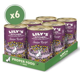 LILY'S KITCHEN Senior Recipe, cu Curcan, Set Conserve Hrana Umeda Fara Cereale Pentru Caini Seniori 6x400g