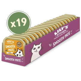 LILY'S KITCHEN Smooth Pate, cu Pui, Set Conserve Hrana Umeda Fara Cereale Pentru Pisici Adulte 19x85g