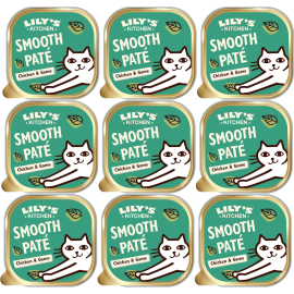 LILY'S KITCHEN Smooth Pate, cu Pui si Vanat, Set Conserve Hrana Umeda Fara Cereale Pentru Pisici Adulte 9x85g
