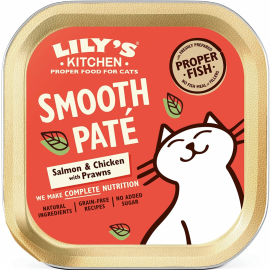 LILY'S KITCHEN Smooth Pate, cu Pui, Somon si Creveti, Hrana Umeda Fara Cereale Pentru Pisici Adulte 85g
