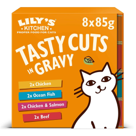 LILY'S KITCHEN Tasty Cuts, Set Mixt Conserve Hrana Umeda Fara Cereale Pentru Pisici (bucatele carne in sos) 8x85g