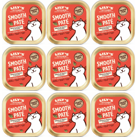 LILY'S KITCHEN Smooth Pate, cu Pui, Somon si Creveti, Set Conserve Hrana Umeda Fara Cereale Pentru Pisici Adulte 9x85g