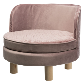 LIVIA Canapea Pentru Pisici si Caini Maxim 40kg, cu Spatar si Saltea Detasabila 48x40cm