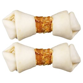 Recompensa Pentru Caini DENTAFUN Os Innodat cu Carne de Pui 11cm | 70g | 2buc