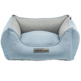 LONA Culcus Pentru Caini si Pisici, Saltea Reversibila, Huse Detasabile, Albastru si Gri, 60x50cm