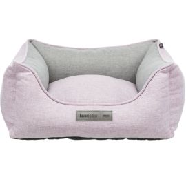 LONA Culcus Pentru Caini si Pisici, Saltea Reversibila, Huse Detasabile, Roz si Gri, 60x50cm