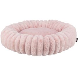 LONNI Culcus Rotund Pentru Caini, Plus Roz, Husa Detasabila, 60cm