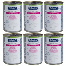 DR. CLAUDER'S Low Natrium, Dieta Umeda Pentru Caini cu Afectiuni Cardiace sau Hepatice, 6x400g