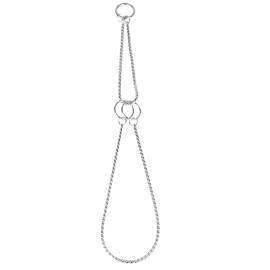 SHOW TECH Snake Chain, Zgarda Metalica Pentru Caini, Semistrangulanta Argintie, Maxim 50cm | 5.0mm
