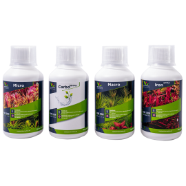 Micro-Macro Fier-Carbo PLANT SERUM, Pachet Complet Fertilizanti Pentru Plante de Acvariu, 4x200ml