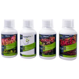 Micro-Macro Pro Fier-Carbo PLANT SERUM, Pachet Complet Fertilizanti Pentru Plante de Acvariu, 4x200ml