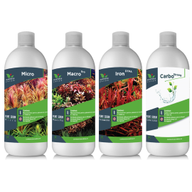 Micro-Macro Pro Fier-Carbo PLANT SERUM, Pachet Complet Fertilizanti Pentru Plante de Acvariu, 4x1000ml