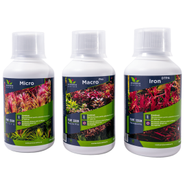 Micro-Macro-Pro Fier PLANT SERUM, Pachet Fertilizanti Pentru Plante de Acvariu, 3x200ml