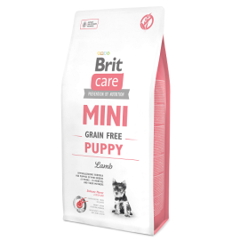 BRIT CARE Mini Grain Free Puppy, cu Miel, Hrana Uscata Hipoalergenica, Fara Cereale, Caine Mama si Puiul, Digestie Optima, 2kg