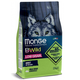 MONGE BWild Low Grain cu Mistreț – Hrană Uscată Superpremium pentru Câini Adulti, 2.5kg