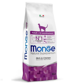 MONGE Natural Superpremium Cat Adult, cu Pui, Hrana Uscata Pentru Pisici Adulte, 10kg