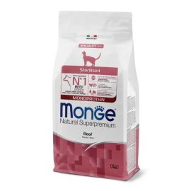 MONGE Natural Superpremium Cat Adult Sterelised, cu Vita, Hrana Uscata Monoproteica Pentru Pisici Adulte Sterliizate, 1.5kg