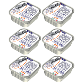MONGE Special Dog Fresh, cu Curcan, Set Conserve Hrana Umeda Pentru Caini (pateu cu bucatele de carne), 6x150g
