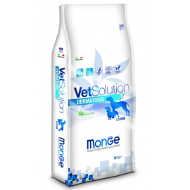 MONGE VETSOLUTION Dermatosis Canine, Hrana Uscata Pentru Caini cu Afectiuni Dermatologice | Alergii | Caderea Parului in Exces, 12kg