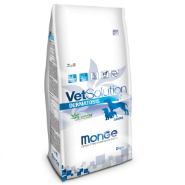 MONGE VETSOLUTION Dermatosis Canine, Hrana Uscata Pentru Caini cu Afectiuni Dermatologice | Alergii | Caderea Parului in Exces, 2kg