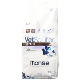 MONGE VETSOLUTION Hepatic Canine, Hrana Uscata Pentru Caini cu Afectiuni Hepatice, 2kg