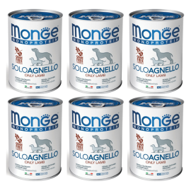 MONGE MONOPROTEIN SOLO Miel, Bax Hrana Umeda Monoproteica, Fara Cereale, Caine, (pateu) 6x400g