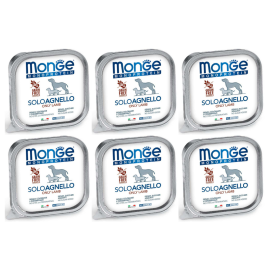 MONGE MONOPROTEIN SOLO Miel, Bax Hrana Umeda Monoproteica, Fara Cereale, Caine, (pateu) 6x150g