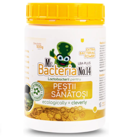 MR. BACTERIA No.14 – LBA PLUS, Soluție cu Lactobacterii pentru Sănătatea Peștilor din Iazuri și Lacuri, 500g | 100m²