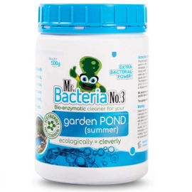MR. BACTERIA No.3 – Soluție Bio-Enzimatică pentru Iazuri Vara, Eliminarea Algelor, a Turbidității și Mirosurilor, 500g | 15 m²