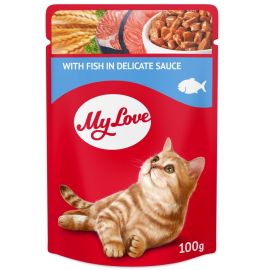 MY LOVE CAT Plic Hrana Umeda, cu Peste, Pentru Pisici Adulte, 100g