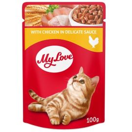 MY LOVE CAT Plic Hrana Umeda, cu Pui, Pentru Pisici Adulte, 100g