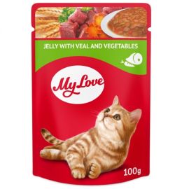 MY LOVE CAT Plic Hrana Umeda, cu Vita si Vegetale in Aspic, Pentru Pisici Adulte, 100g