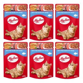 MY LOVE CAT Plic Hrana Umeda, cu Peste, Pentru Pisici Adulte, 100g