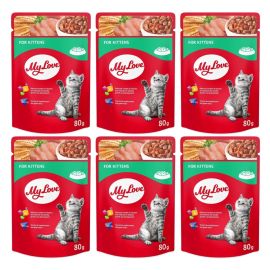 MY LOVE Kitten, Plic Hrana Umeda, cu Pui, Pentru Pisici Junioare, 100g
