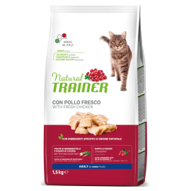 NATURAL TRAINER Cat, cu Pui, Hrana Uscata Pentru Pisici Adulte, 1.5kg